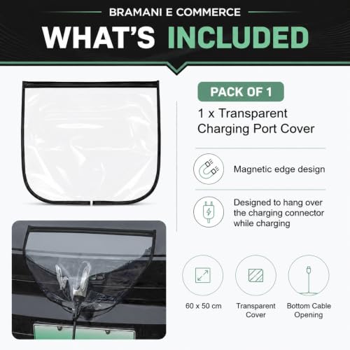 Image of Magnetic EV Charger Cover - Rainproof & Waterproof Outdoor Extension Kit for Electric Car Charging Port Plug, Dust‑Proof Protection Guard Compatible with Most EV Models - Universal Fit