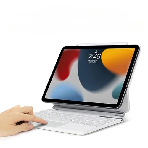 SZAMBIT Portátil Capa com Retroiluminadas Teclado, Capa para Teclado Compatível com iPad,Capa Magnét