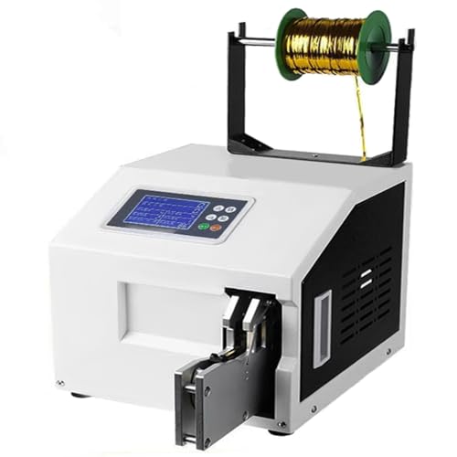 HNBYLMM Máquina automática para Hacer ataduras, Máquina de Atadura de bobinado de Alambre con Pantalla LCD y Panel de Control Inteligente, Diámetro de Atadura 5-30mm, selladora de Alambre Dorado A