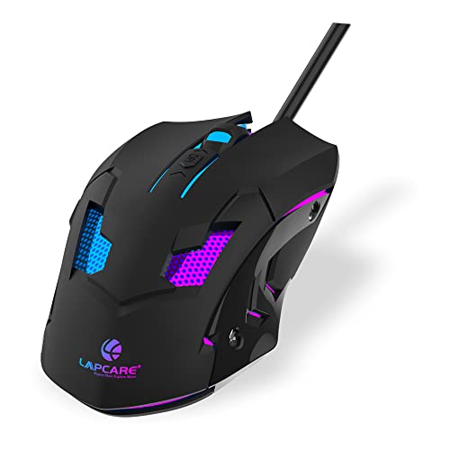 Lapcare Champ LGM100 Gaming Mouse, 6 Buttons, 4 Adjustable DPI Levels