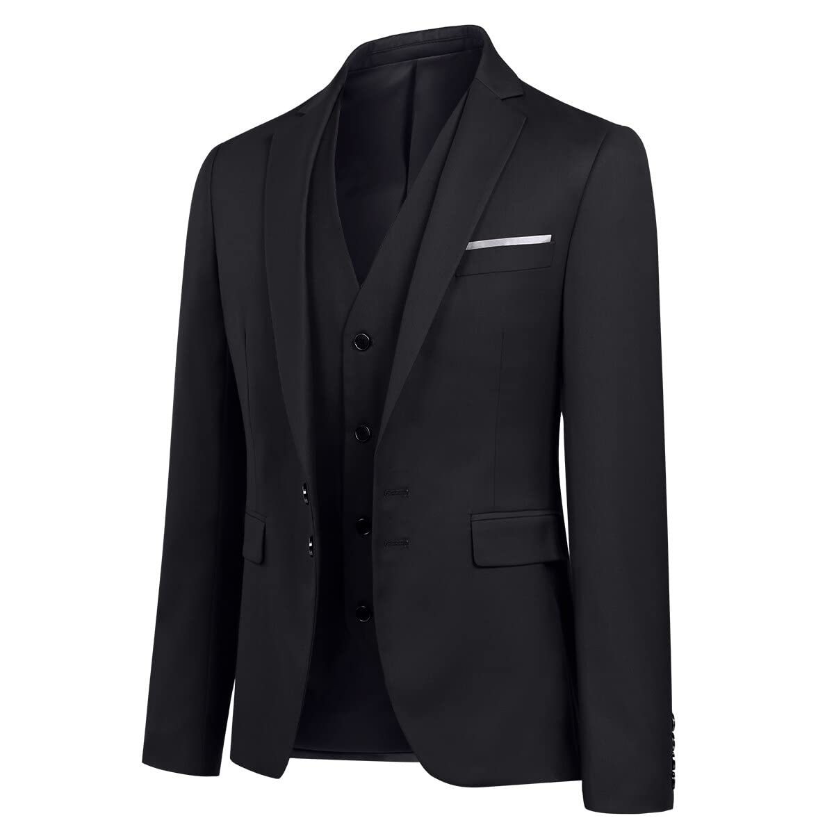 YOUTHUP Blazer Homme Slim Fit Formel avec Deux Boutons Classqiue Veste Couleur Unie Mariage d'affaires Bal