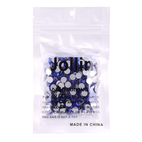 Image of Jollin Crystal Flatback Rhinestones Gems for Crafts 7.2mm SS34, Sapphire | Glue Fix, 288pcs Glass Rhinestones for Bedazzling, Clothes, Tumblers, Nail Art, Shoes, Bags, Caps & Accessories Decoration