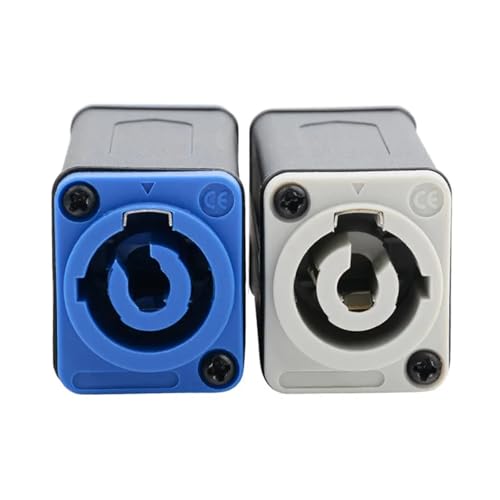 Conector recto para montaje en panel con acoplador adaptador AC en gris oscuro, pack de 10 6