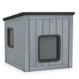 # Caseta Versátil # Esta caseta para mascotas tiene un tamaño adecuado, ideal para animales pequeños y medianos como gatos, perros, conejos y otras mascotas pequeñas. Su amplio espacio interior satisface las necesidades diarias de descanso y juego de las mascotas, y también puede usarse para colocar arena, alimentos o juguetes para animales.