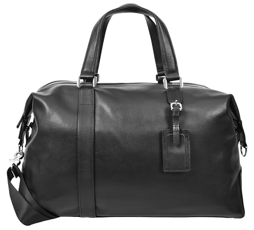 Sac de sport en cuir noir HLG6007 pour vos week-ends