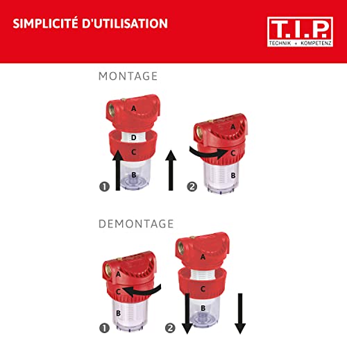 T.I.P. Préfiltre G5 pour Pompes de Jardin et Surpresseurs, Débit 7000 l/h – vue 5