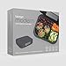 Bentgo Modern - Adult & Teen Bento Lunch Box; 3-4 Compartments, Leak-Resistant, 5.5 Cup Capacity/44 fl oz, Improved Locking Clips, Reusable, BPA-Free, Dishwasher/Microwave Safe Tray (Dark Gray)