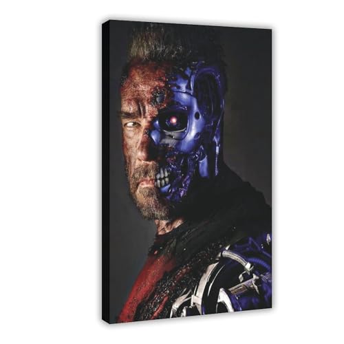 Poster sur toile Movie Terminator - Décoration de chambre à coucher, bureau, chambre - Cadeau - 20 x 30 cm