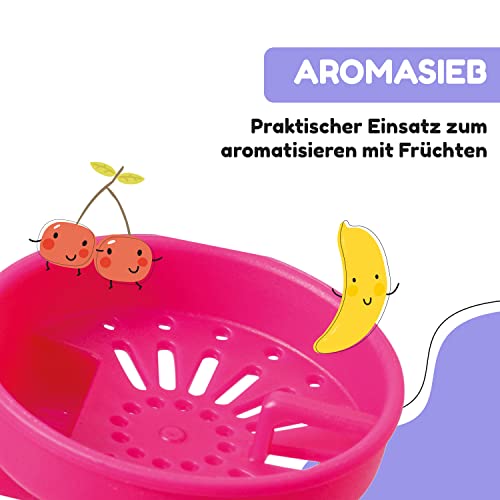 schmatzfatz Klarstein Kinder-Trinkflasche, 500 ml, auslaufsicher, BPA-frei, für Sport, Wandern, Schule & Fitness, mit Fruchteinsatz… – Ansicht 6
