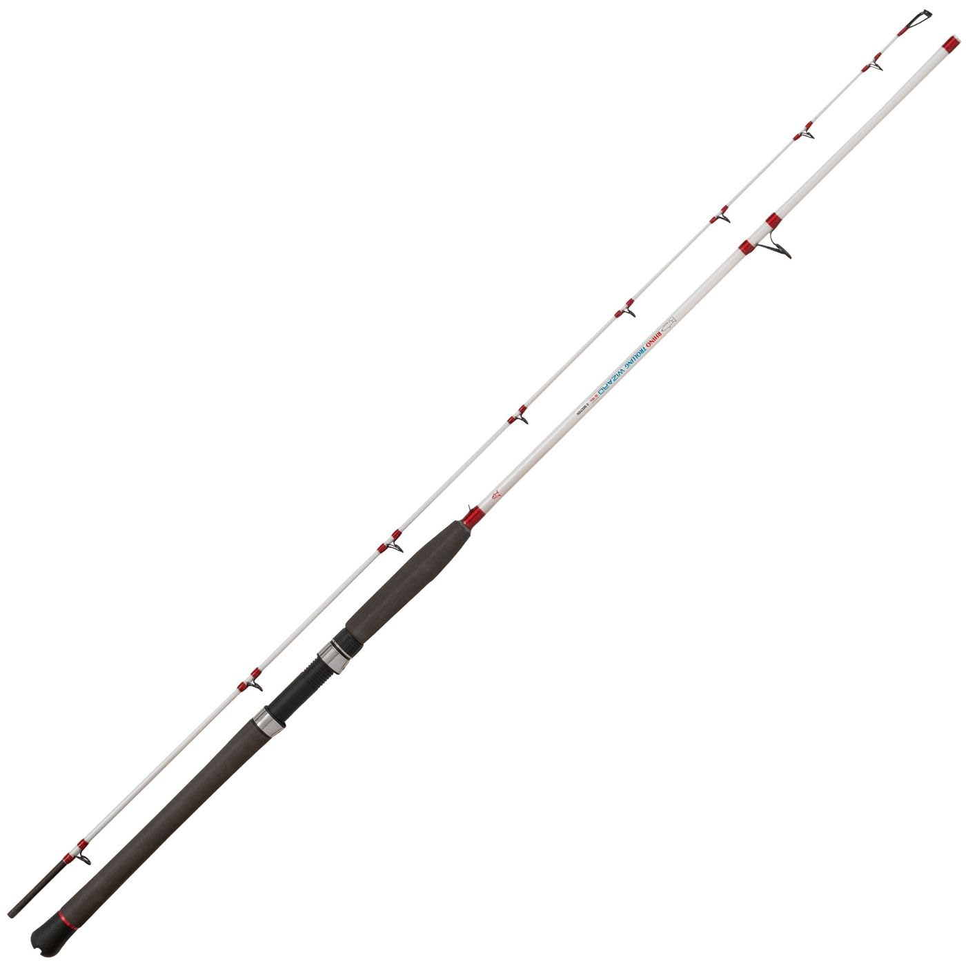 Rhino Premium Wizard 2 SEC - Canna da pesca per pesca al mare (Trolling), 2,40 m