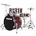 Ludwig Accent FUSE 5pc Acoustic Drum Set Pack Red Sparkle