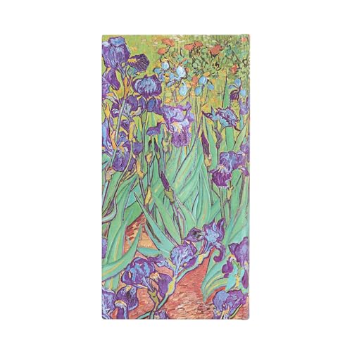 Kalendarz Paperblanks 2025 Van Gogh’s Irises Slim tygodniowy HOR: tydzień na dwóch stronach, zamykany na gumkę, Papier 100 GSM - Image 3