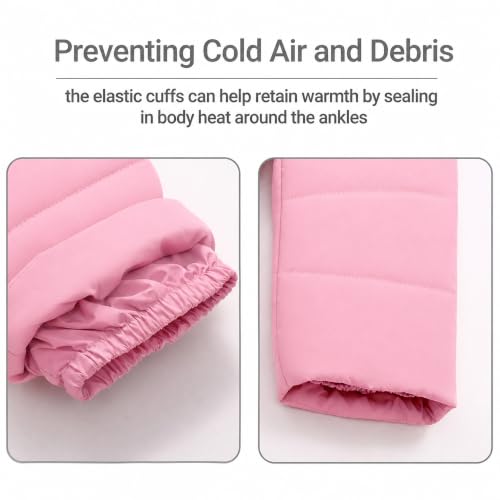 Image of JiAmy Kids 2 Piece Snowsuit Set Girl Winter Hooded Puffer Jacket & Snow Bib Pants Boy Ski Suits Ultralight Outfit