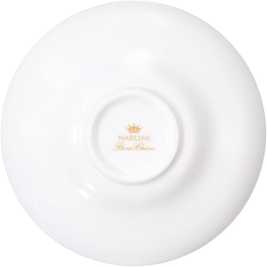 Narumi 52215-6020 Tea Cup Saucer, Waltz, 4.3 inches (11 cm), White, Stylish, Cute, Simple, Chappey Saucer, Microwave Heated, Dishwasher Safe