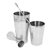 Kit de Barman, Juego de coctelera Profesional, Juego de coctelera Boston Vintage Multifuncional de Acero Inoxidable 304, Bebida (Tipo 1)