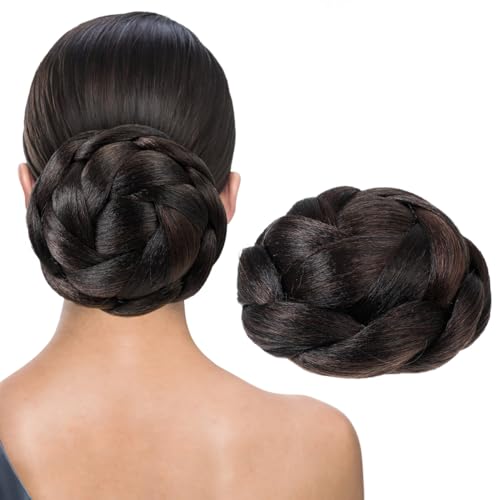 Wavy Braided Hair Bun Chignon Claw in Hairpiece Extension for Wom...