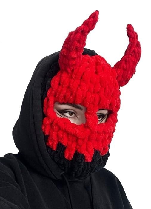 Cagoule tricotée Y2K lapin pour vos soirées d'hiver et festivals en plein air