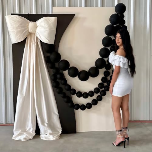 Image of Black Linking Balloons, 100PCS Linked Balloon for Balloon Wall Arch Garland, Quick Link Balloons for Halloween Wedding Birthday Baby Shower Engagement Graduation New Years Party Decorations (10inch)