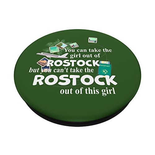 Girl From Rostock - Patriotic Proud Girl From Rostock PopSockets Swappable PopGrip, Black - Image 2
