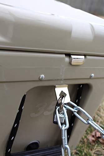 Schmidt-Riffer Metalcrafts Universal Cooler Lock Bracket: Designed To Fit Mid To Large Rotomold Coolers (Made Of Stainless Steel) #TOP4