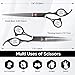 Wenshall Professional Hair Cutting Scissors Multifunctional 7.8 inch Straight / 7.0 inch Thinnin Shears Tools for Mother Father Friends' Christmas Gift, Black