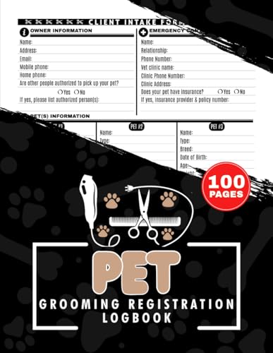 Pet Grooming Registration Logbook: New Client Intake & Consent Forms for Dogs & Cats Groom | Quick Index Included, 100 Pages image 2