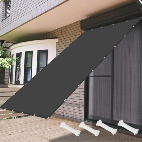 Toile ombrage exterieur contre la chaleur bâche polyester 8x9m œillets - 2