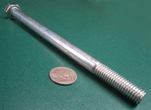 Class 8.8 Zinc Plated Steel Hex Head Bolt PT M12 x 1.75 mm x 180 mm Long 5 pcs. Silver Bolt-2628-21-12 0