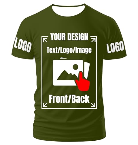 Custom Tshirts for Men Women Personalized Custom T Shirts Customized Shirts Tee Customized Gifts Add Text Image Logo