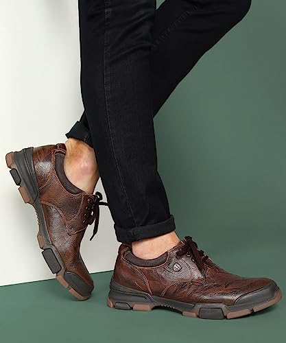 Image of Buckaroo: Anaiya Genuine Leather Brown Casual Shoes for Mens