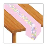 Easter Eggs Fabric Table Runner Party Accessory (1 count) (1/Pkg)