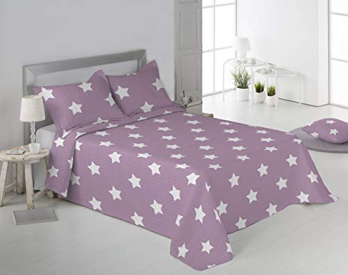 Sedalinne - Colcha bouti Stella. Cama 90 cm. Lila