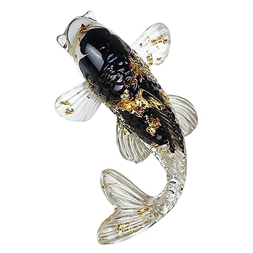 Natural Crystal Crushed Stone Drip Gel Small Fish-shaped Ornaments Desktop Car Ornament Home Decorations Friend
