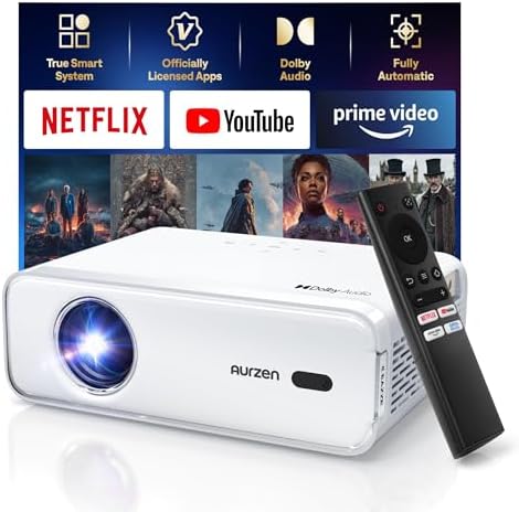 Proyector 4K Soporte【Oficial NetfIix/Auto Focus/Keystone/DoIby Au...