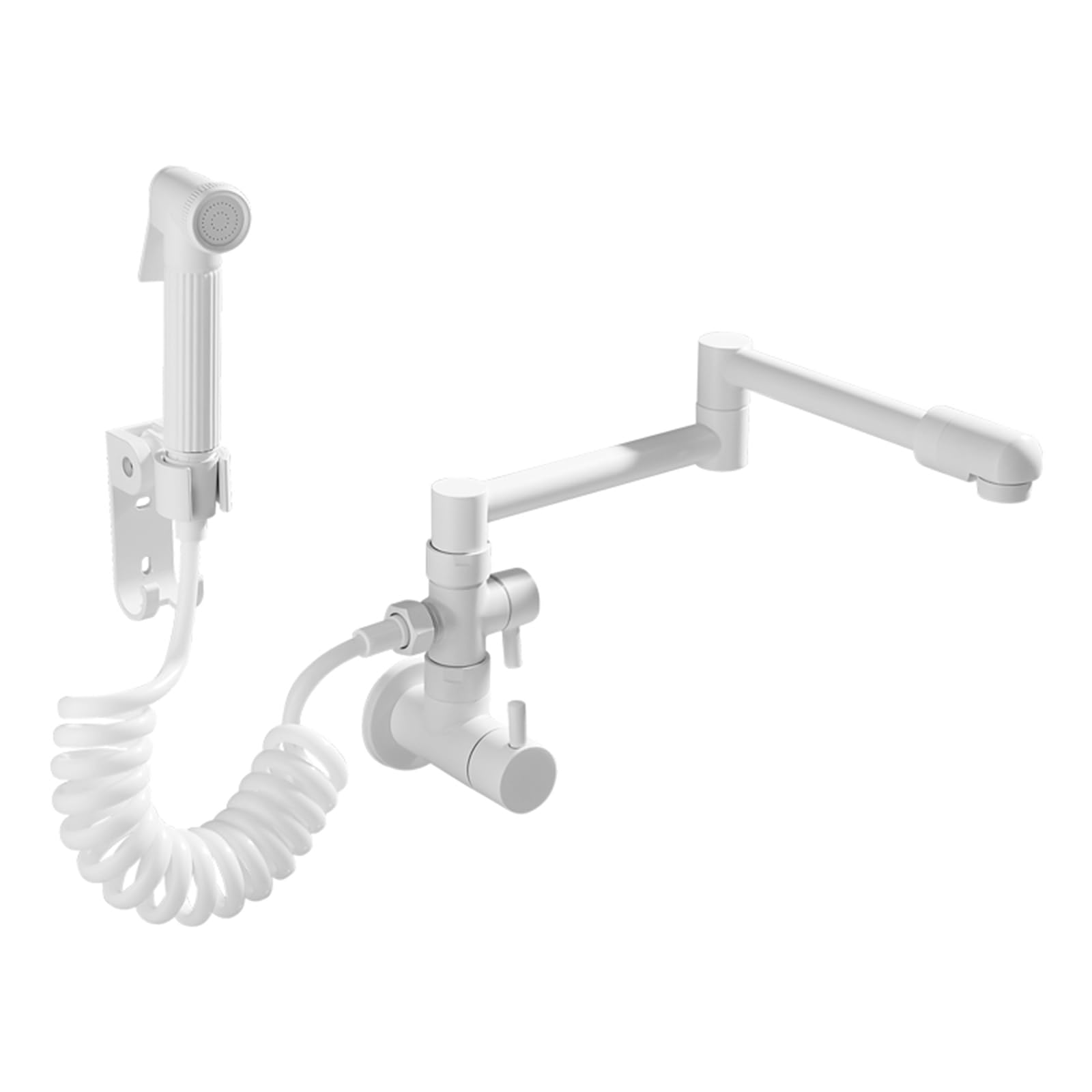 Robinet d'évier en laiton pliant LWX pour optimiser votre cuisine murale et laver de grands plats
