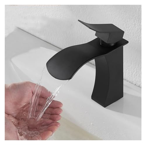Robinets noirs robinets de bain en laiton mélangeur pour lavabos - 5