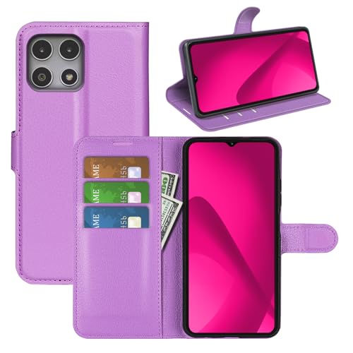 Étui pour T-Mobile REVVL 7 5G violet folio book cover magnétique avec support