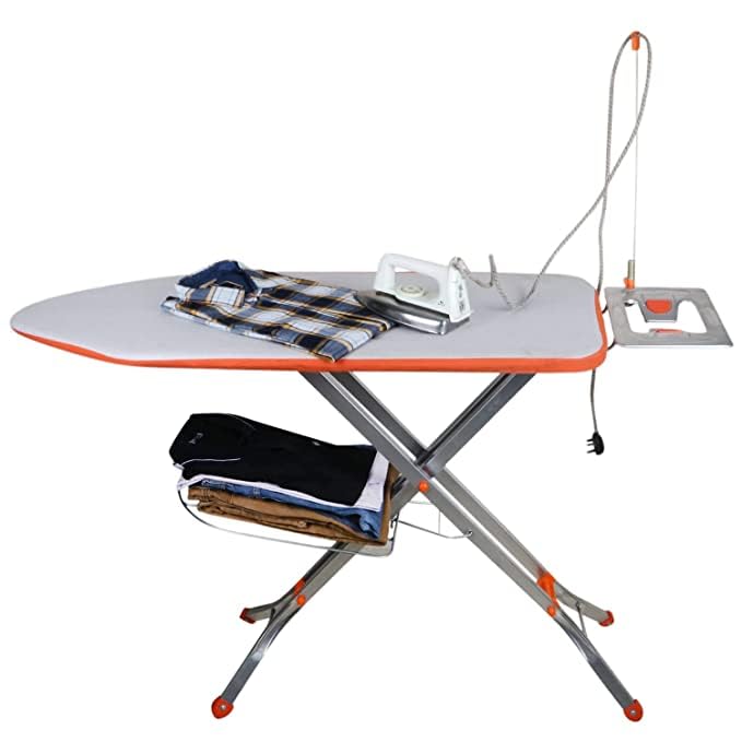 Image of CIPLA PLAST Deluxe Mesh Ironing Board Large & Foldable Aluminised Cloth Cover | Ironing Table for Home | Dress Ironing Table | Iron Press | Cloth Ironing Table | Silver (130X40 cm)