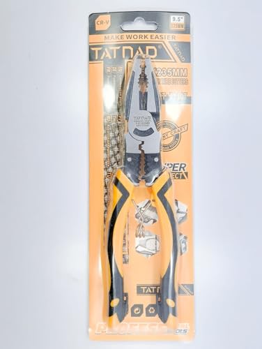 Image of Multi-Function Combination Plier 5-in-1 | Wire Cutter, Stripper & Crimper | Heavy Duty 60CrV Steel Electrical Hand Tool