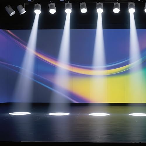 Luz para bola espejada RGBW 4 en 1, luz LED superbrillante para bolas de discoteca, 5,7 x 18 x 8 cm, luces para fiestas interiores, incluye control remoto, color blanco miniatura 5