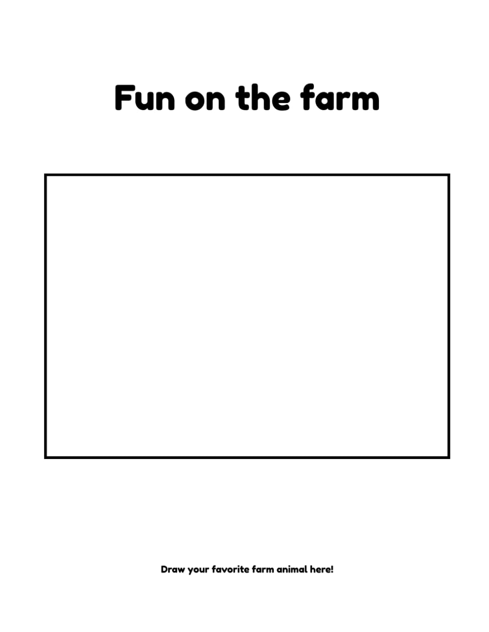 Fun on the Farm: A Bold and Easy Farm Animals Coloring Book for Kids, Toddlers, and Preschoolers