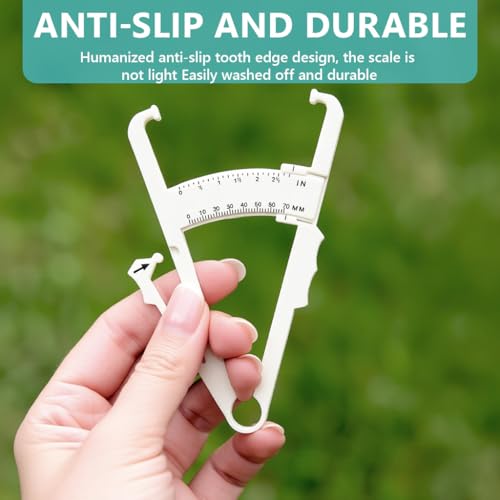 Image of ZIBUYU Handheld Body Fat Caliper with Measurement Scale, Portable Fitness Tool for Accurate Body Fat Tracking, Personal Health Assessment, and Home Gym Monitoring