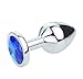 Blue Jeweled Beginners Butt Plug, Hmxpls Sex Love Games Personal Massager for Women Men Couples Lover, 0.3 Ounce Attractive Decorations Perfect Gift for Valentine's & Birthday