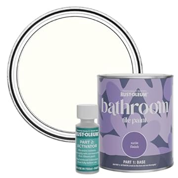 Rust-Oleum Pink Water-Resistant Bathroom Tile Paint In Satin - Sweet Nothing 750ml