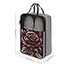 Gothic Rose Shoe Bags for Travel Water-Resistant Shoes Pouch with Handle Fashion Shoe Organizer with Zipper Closure Portable Sneaker Carrier for Men & Women Daily Use