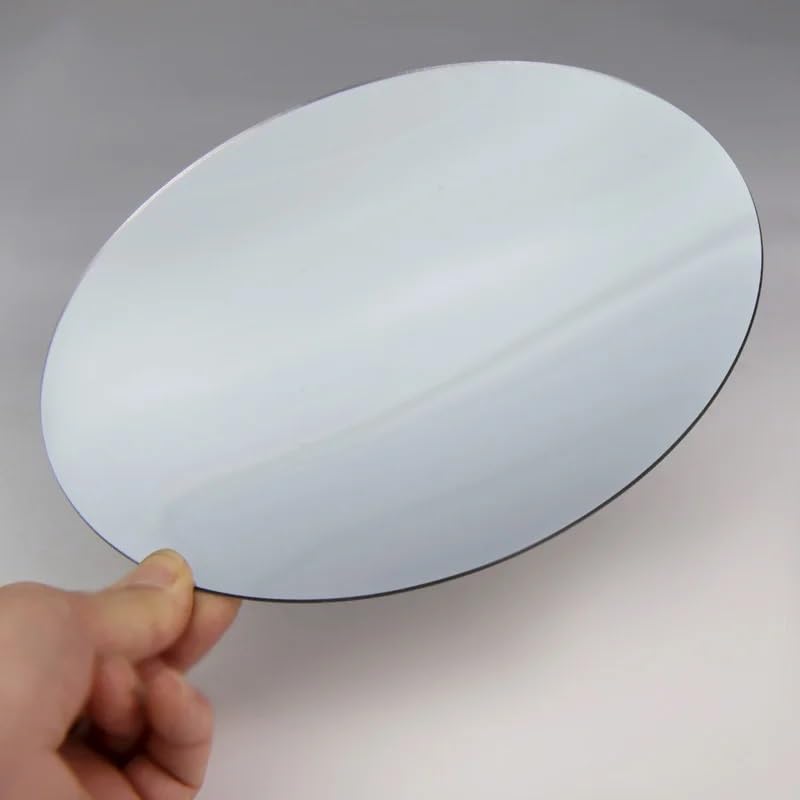 Espejo parabólico de plástico, Espejo cóncavo de 10, 15 y 20cm, Protector de Espejo de Enfoque UV, Espejo cóncavo Reflectante Fuerte, 1 ud.(20cm)