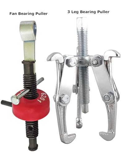 Image of Inditrust 2 in 1 Heavy Bearing Fan Bearing Puller Lever Tool (6201 and 6202) Lever Tool with 4inch 3 leg Bearing puller