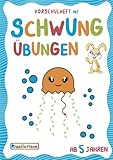 Vorschulheft mit Schwungübungen ab 5 Jahren: Kindergarten und Vorschule Übungsheft zur Vorbereitung auf das Schreiben. Ideales Geschenk für Kinder