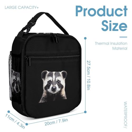 Badger Cute Backpacks Set Lightweight Lunch Bag Aesthetic Pencil Cases for Travel Work4