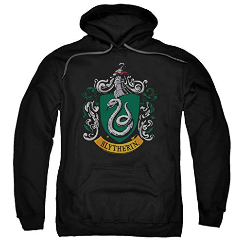Popfunk Harry Potter Slytherin Logo Pull-Over Hoodie Sweatshirt (Large)